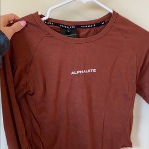 Alphalete crop tie long sleeve